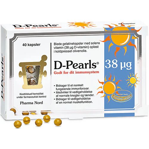 D Pearls 38 Mikrogram   40 Kapsler