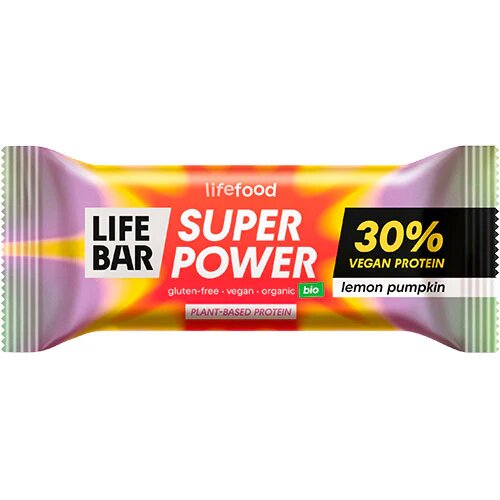 Super Power Proteinbar   Lemon Pumpkin øko  40 Gram