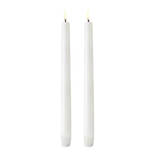 Led Kronelys  Nordic White  Smooth  2 Pack  2 3x25