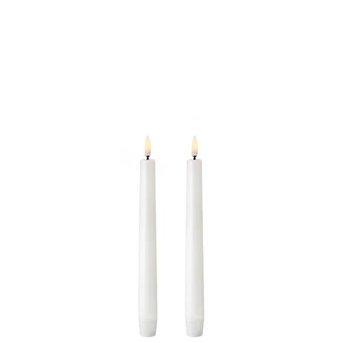 Led Kronelys  Nordic White  Smooth  2 Pack  2 3x20
