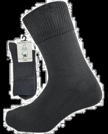 Cotton   Diabetic   Comfort Sock  Grå  Str  35 38