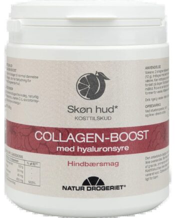 Collagen Boost Med Hyaluronsyre   Hindbærsmag   350 Gram