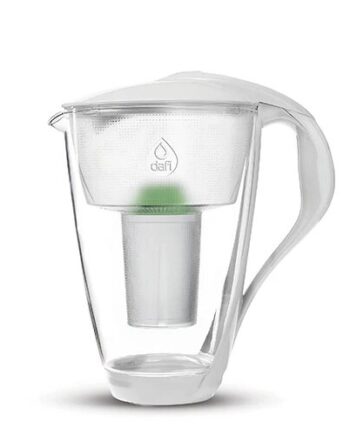 Glaskande 2 0l Glas  Hvid M  Alkaline Filter Dafi   1 Stk