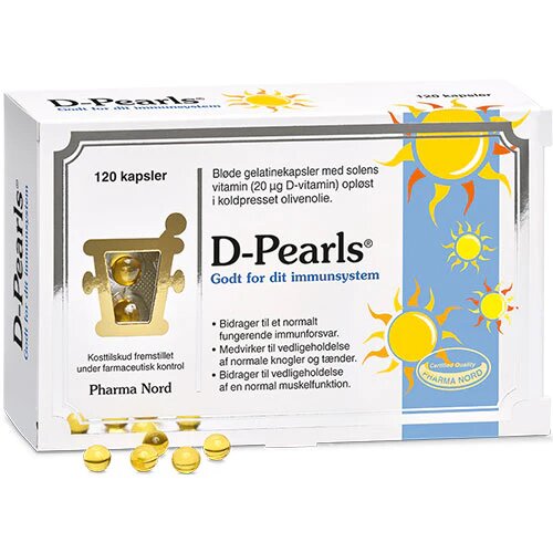 D Pearls 20 Mikrgram   120 Kapsler