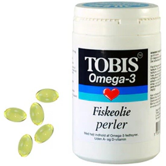 Tobis Fiskeolie Omega 3 Perler 500 Mg   200 Kapsler