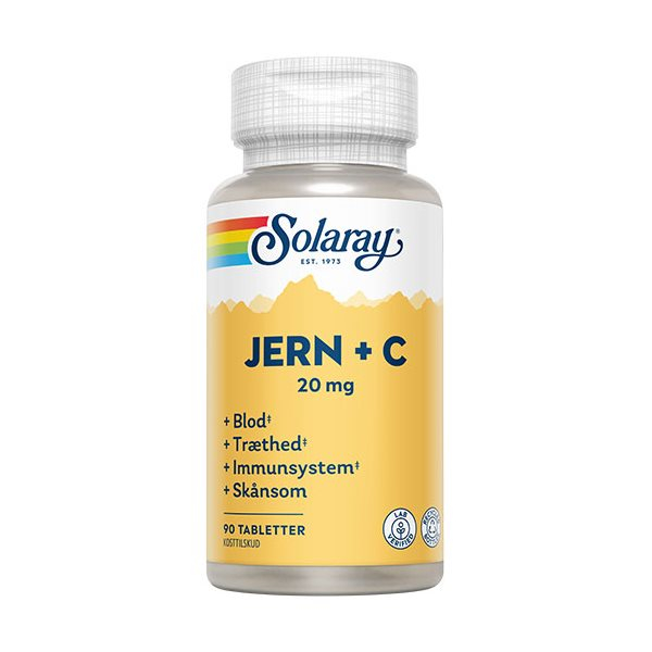 Solaray Jern C 90 Tabletter - Styrk dit energiniveau!