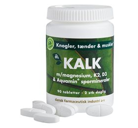 Dfi Kalk M, Magnesium, K2, D3 & Spormineraler - 90 Tabletter