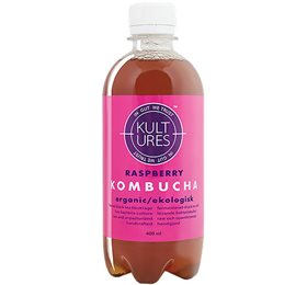 Økologisk Hindbær Kombucha – Fermenteret Te 400 Ml