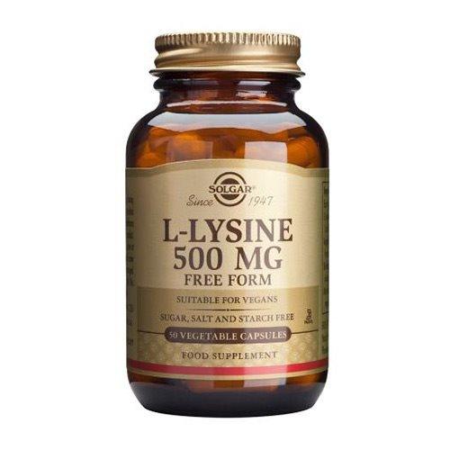 Solgar L Lysin Aminosyre 500 Mg   50 Kapsler