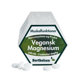 Berthelsen Vegansk Magnesium 240 Tabl – Sundhedstilbud!