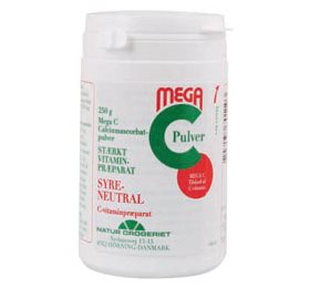 Stærkt C-vitaminpulver - Nd Mega C Calciumascorbat 250g