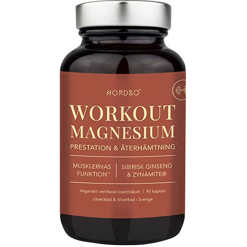 Nordbo Workout Magnesium   90 Kapsler
