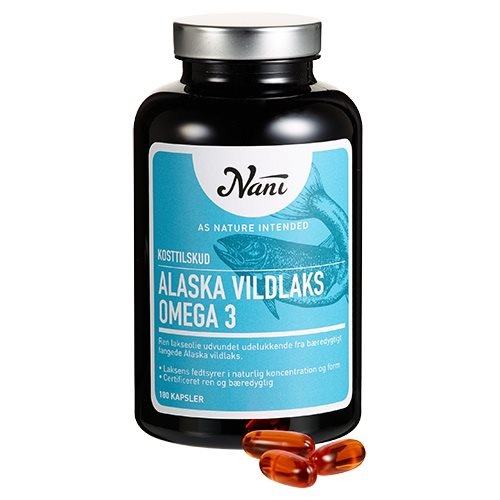 Nani Food State Omega 3 Alaska Vildlaks   180 Kapsler