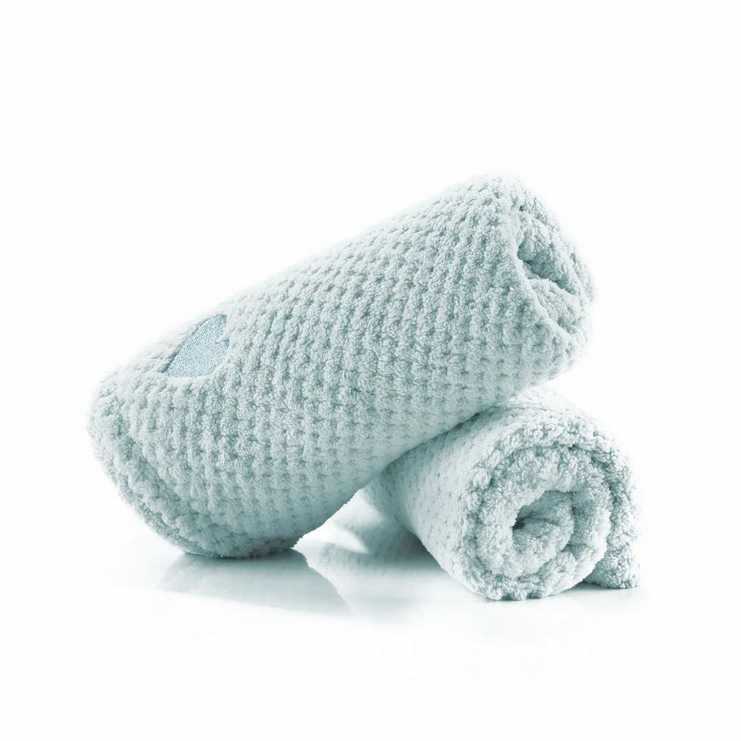 Mikrofiber Håndklæde Til Hår   Lyseblå 2 Stk   Spar 15