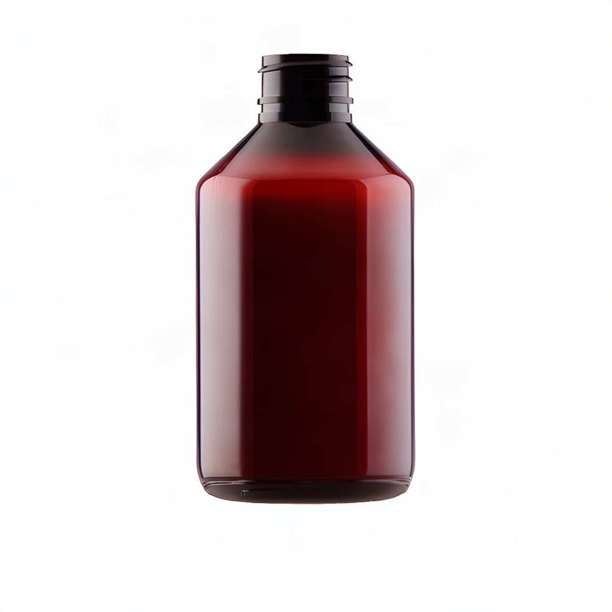 Brun Pet Flaske 250 Ml Med 28 410 Gevind   Konisk Design