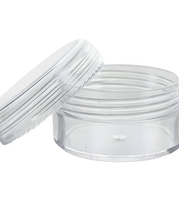 Plast Bøtte 10 Ml Rund Gennemsigtig Med Klart Låg Ps Plast Til Creme  Salve  Læbepomade   Hedenhus   Små Praktiske Mål