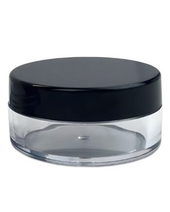 Plastbøtte Til Læbepomade  Creme  Salve 10 Ml Rund   Hvidt  Sort  Klart Låg  Ps Plast   Hedenhus   Nem Opbevaring