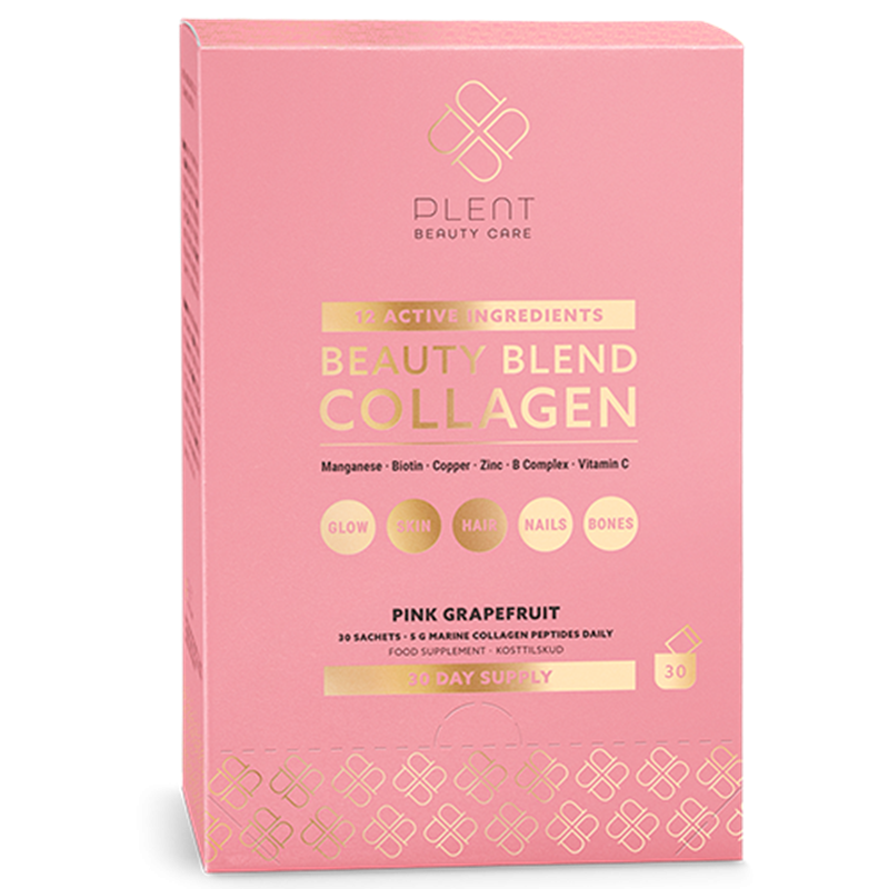 Plent Beauty Blend Kollagen Pink Grapefrugt 30 x 5 g - Tilbud!
