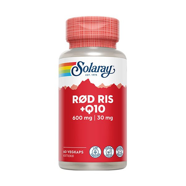 Solaray Rød Ris Q10 – Kosttilskud til Velvære 60 Stk
