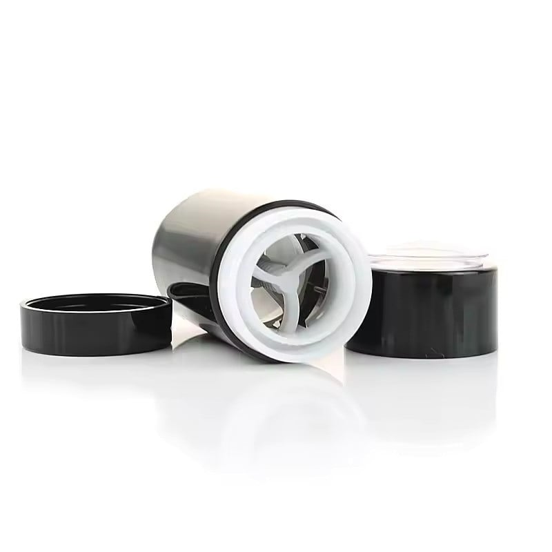 Sort Rund Hylster til Deodorant og Læbepomade - 50g
