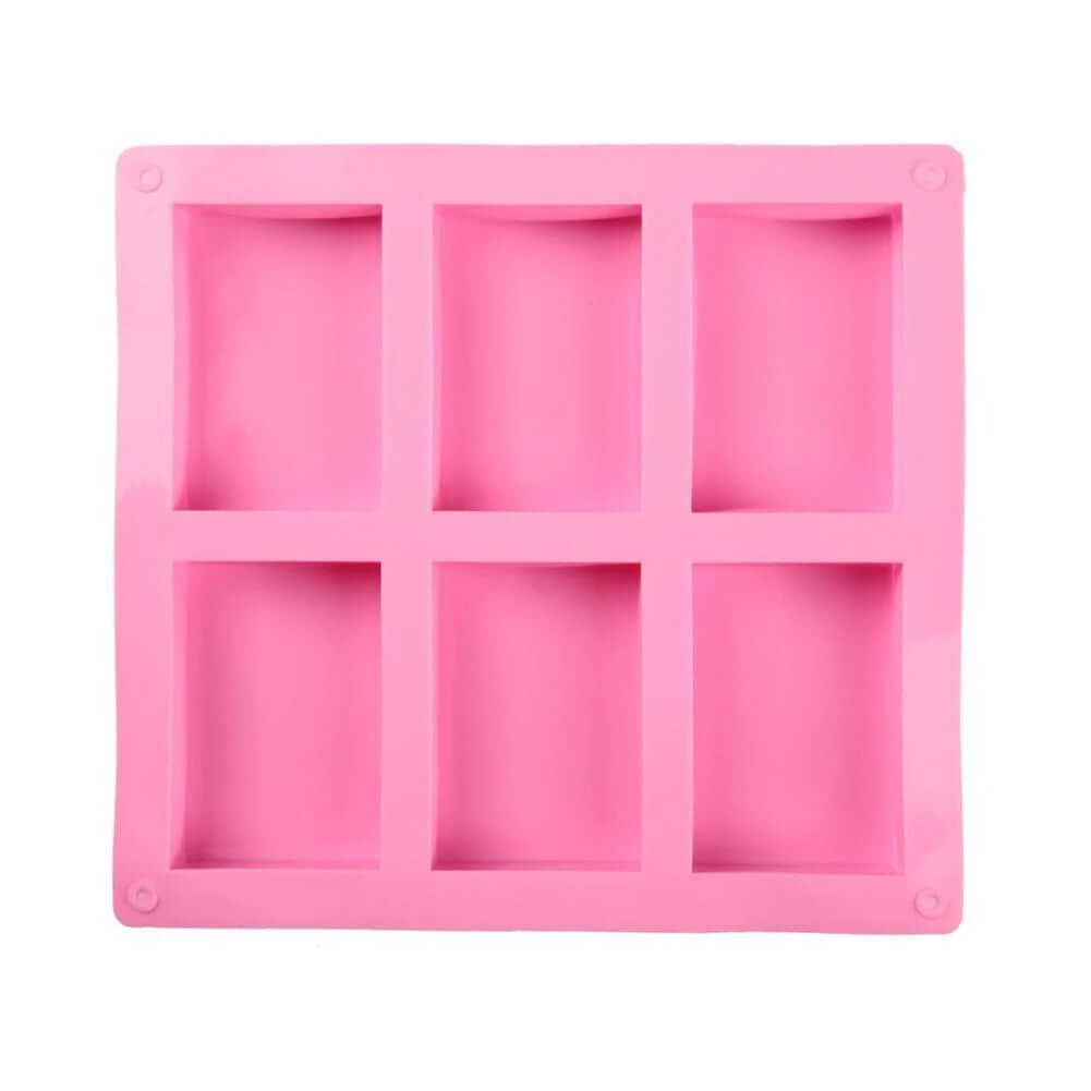 Rektangulær Sæbeform til 6 Stk. - Perfekt til Shampoo Bars