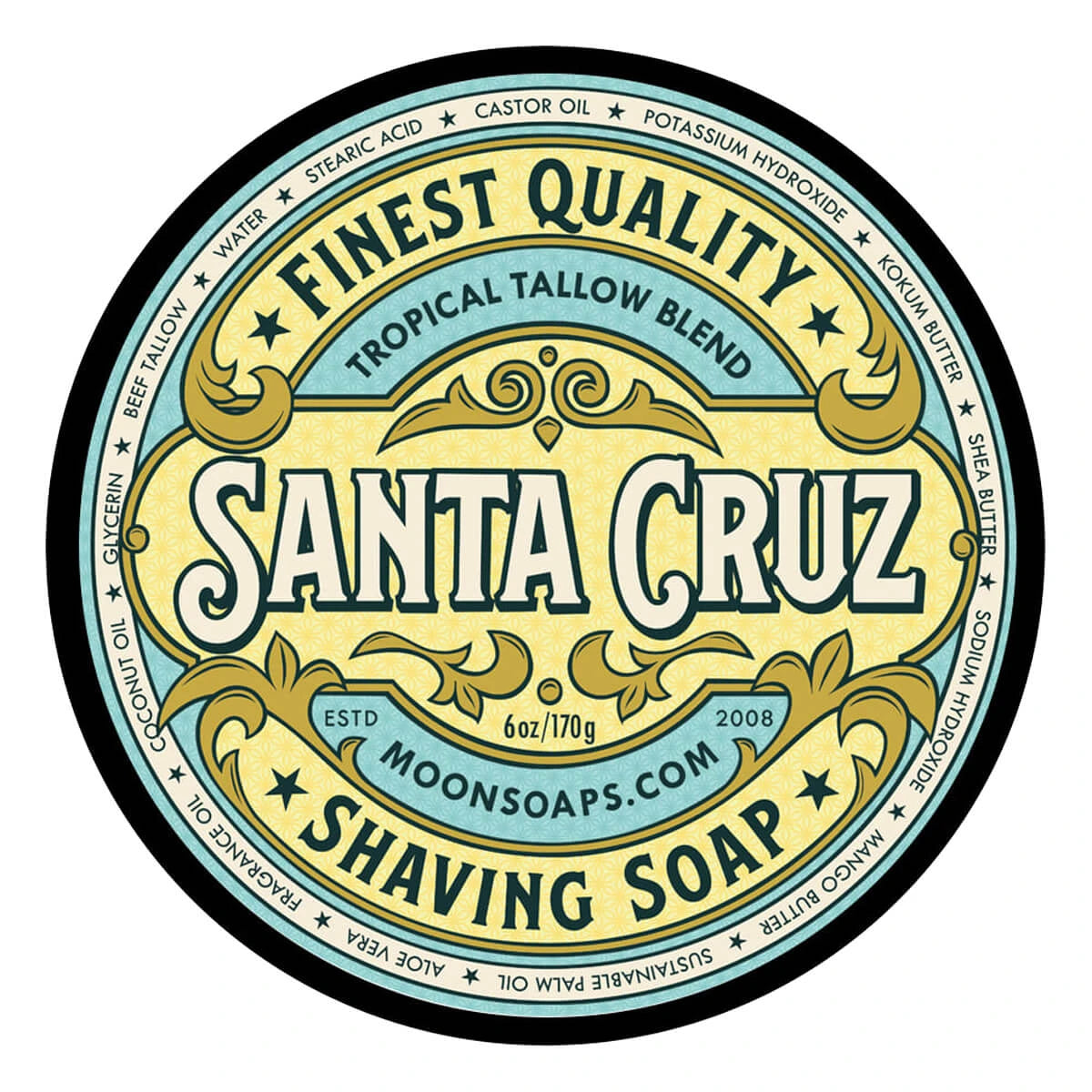 Moon Soaps Barbersæbe  Santa Cruz  170 Gr