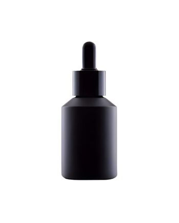 Elegant Sort Glasflaske med Pipettelåg - 30 ml tilbud