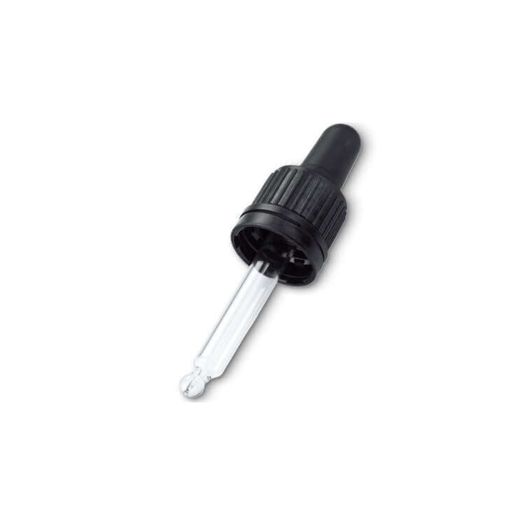 Sort Låg med Pipette og Silikonepumpe - 10 ml Tilbud!