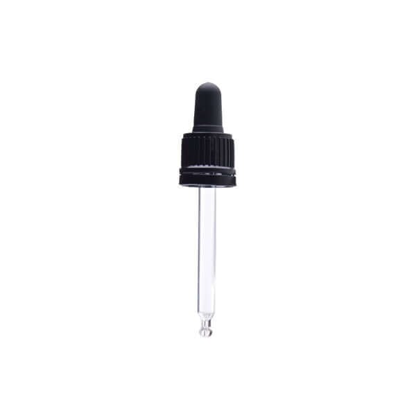 Sort Låg med Pipette 77 mm – Elegant til Glasflasker