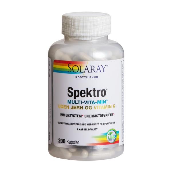 Spektro Multivitamin U uden Jern – 200 Kapsler til Sundhed
