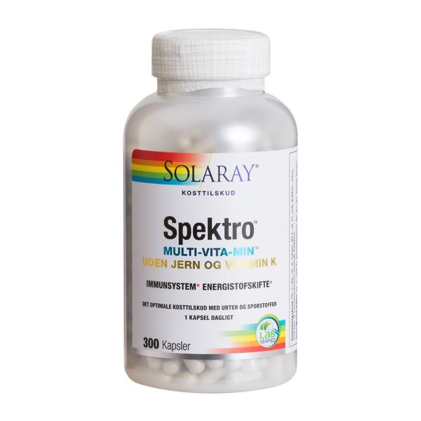Spektro Multivitamin U med Jern og K – 300 Kapsler til Sundhed