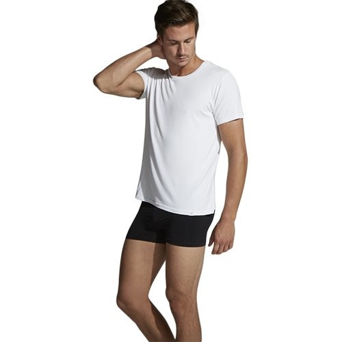 T Shirt Herre Hvid Str  S Crew Neck