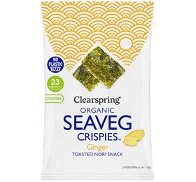 Clearspring Økologiske Tang Chips med Ingefær - Snack 4 g