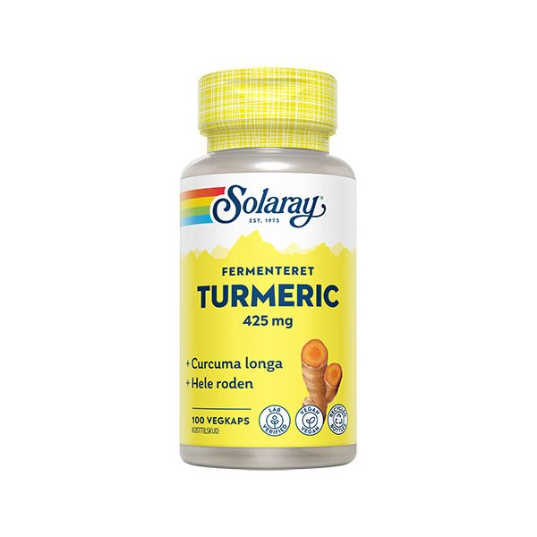 Solaray Fermenteret Gurkemeje - 100 Kapsler til Velvære