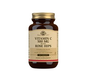 Solgar Vitamin C 500 mg med Hyben - Immunstøtte Tabletter
