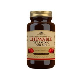 Solgar Vitamin C Tyggetabletter – Tranebær & Hindbær Smag