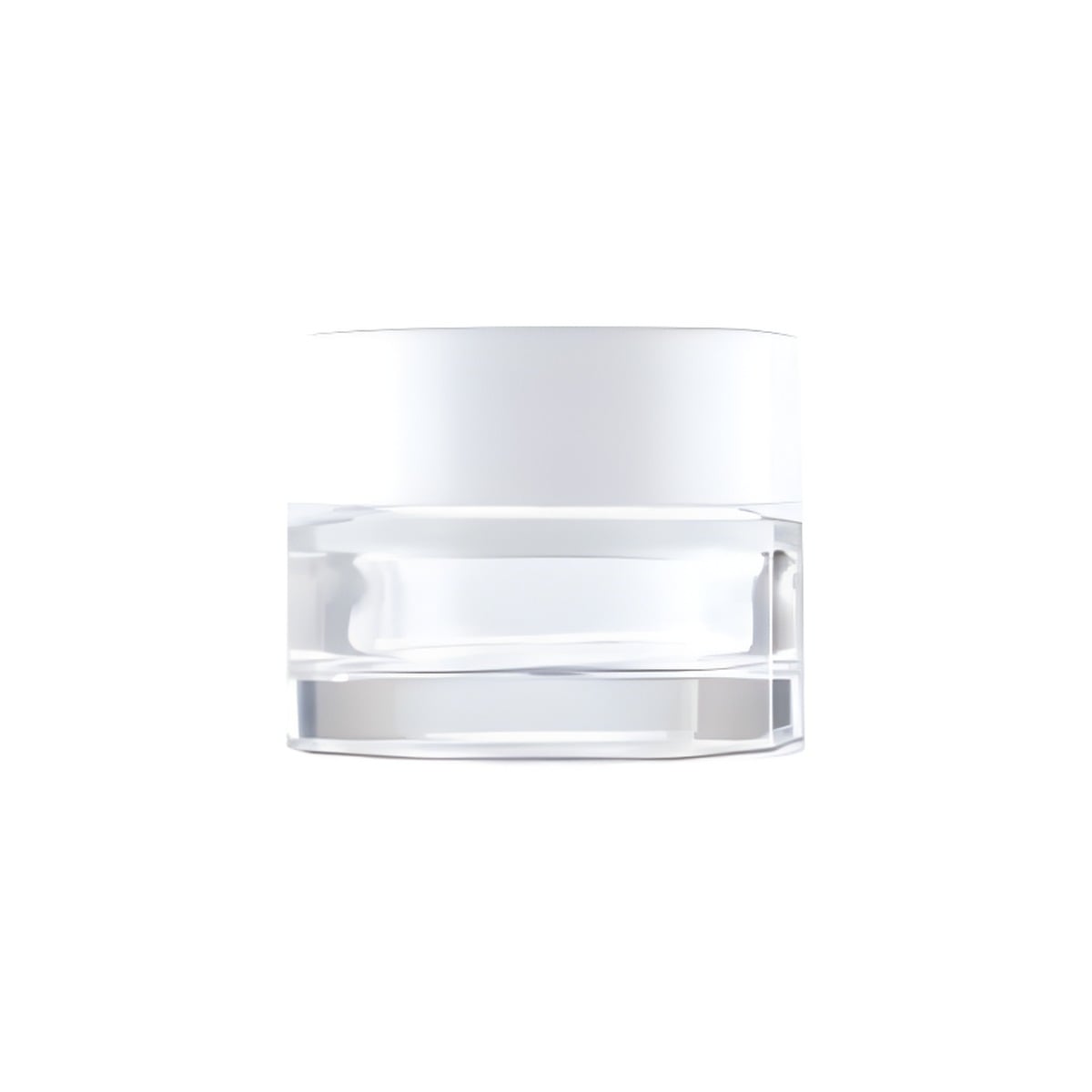 15 Ml  Klar Glas Creme Bøtte Med Hvidt Låg