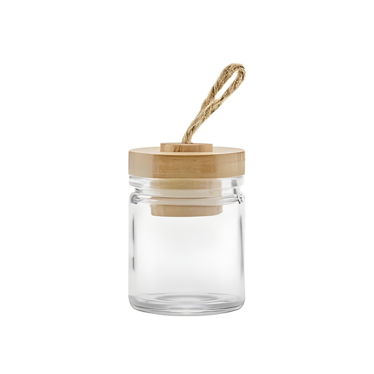 40 Ml Klar Glas Krukke med Trælåg - Ideel til Skønhed!