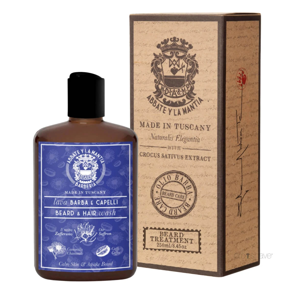 Abbate Y La Mantia Shampoo Til Skæg   Hår  250 Ml