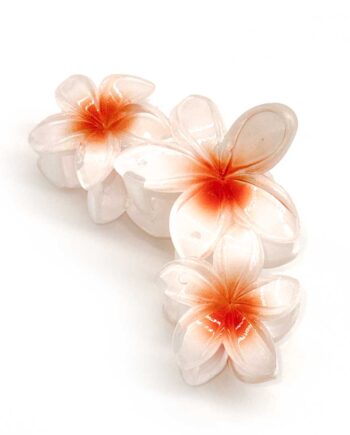 Blomster Hårklemme   Peachy Stor