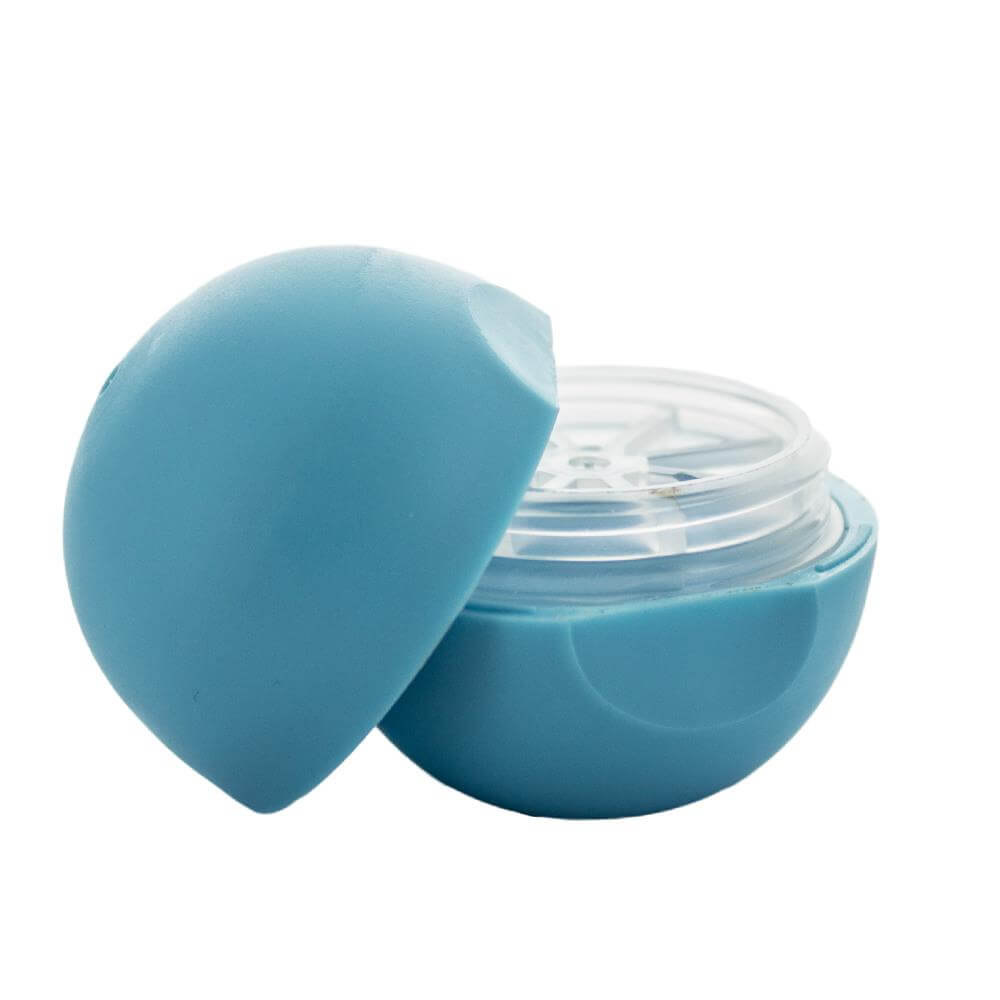 Kugleformet Læbepomade Hylster - Rød & Blå 7,4 ml