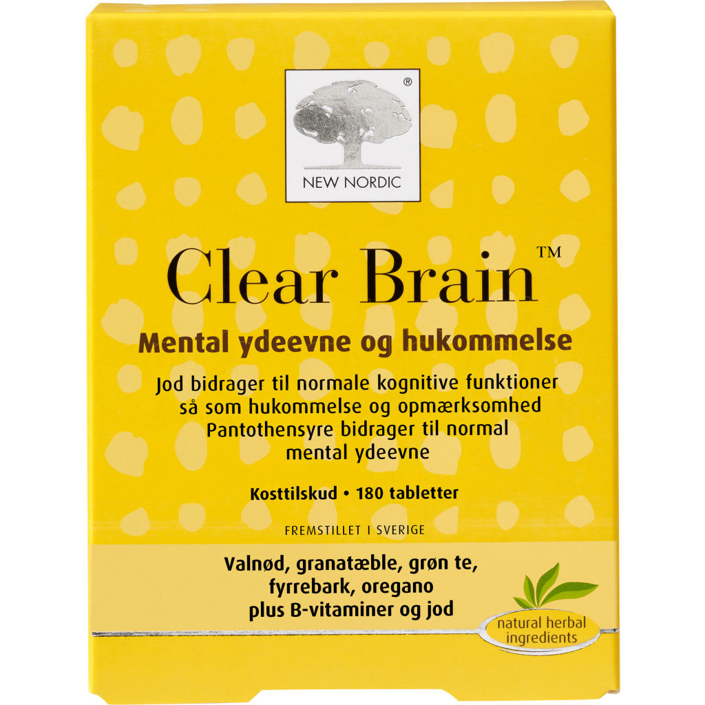 New Nordic Clear Brain 180 Tabl – Mental Ydeevne Tilbud!