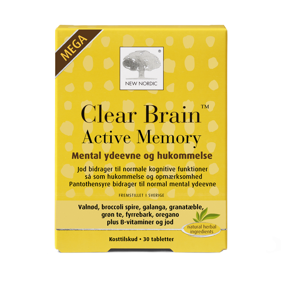 New Nordic Clear Brain – Aktiv Hukommelse 30 Tabletter