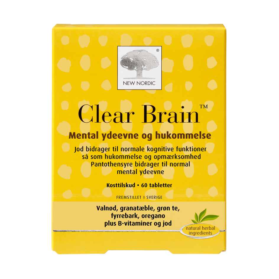 New Nordic Clear Brain Trade - 60 Tabletter til Fokus