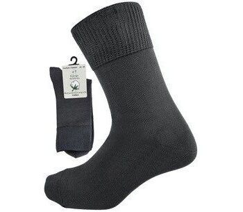 Cotton   Diabetic   Comfort Sock  Grå  Str  35 38   1 Par