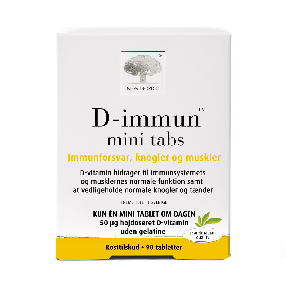 New Nordic D Immun Trade Mini Tabs – Høj D-vitamin 90 stk.