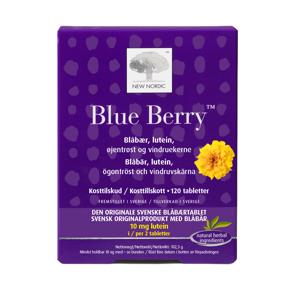 New Nordic Blue Berry Original 120 Tabletter til Øjensundhed
