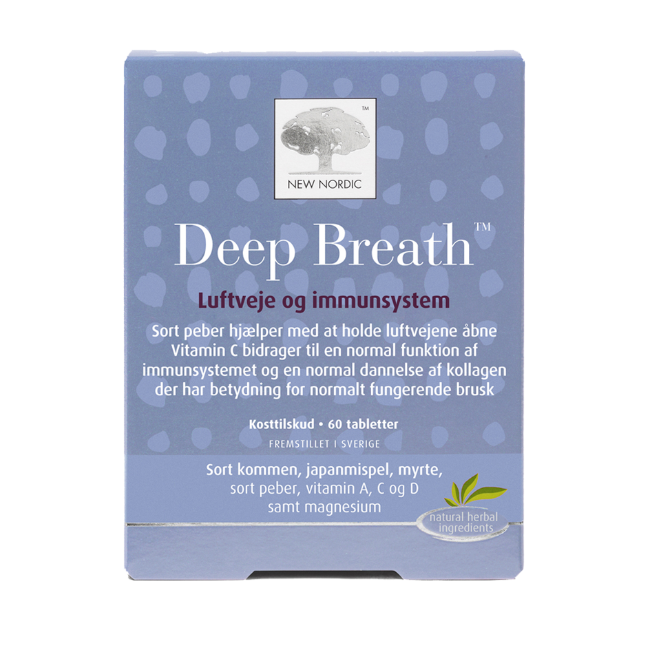 New Nordic Deep Breath 60 Tabletter – Støt dine luftveje!