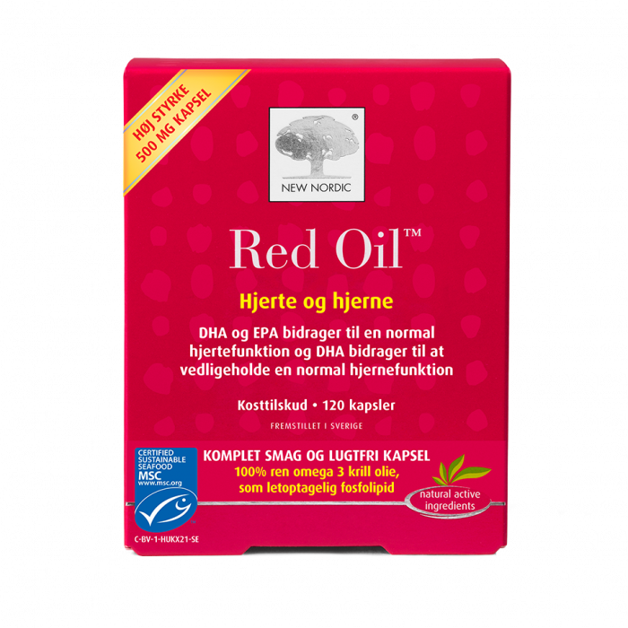 New Nordic Rødolie Omega 3 – 120 Kapsler til Hjerte & Hjerne
