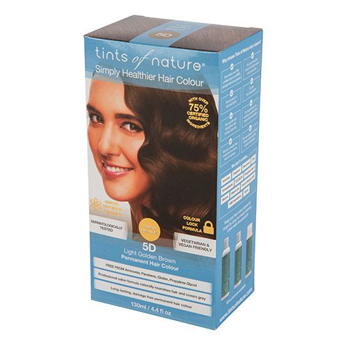 Hårfarve 5d Light Golden Brown Brown Tints Of Nature   130 Ml